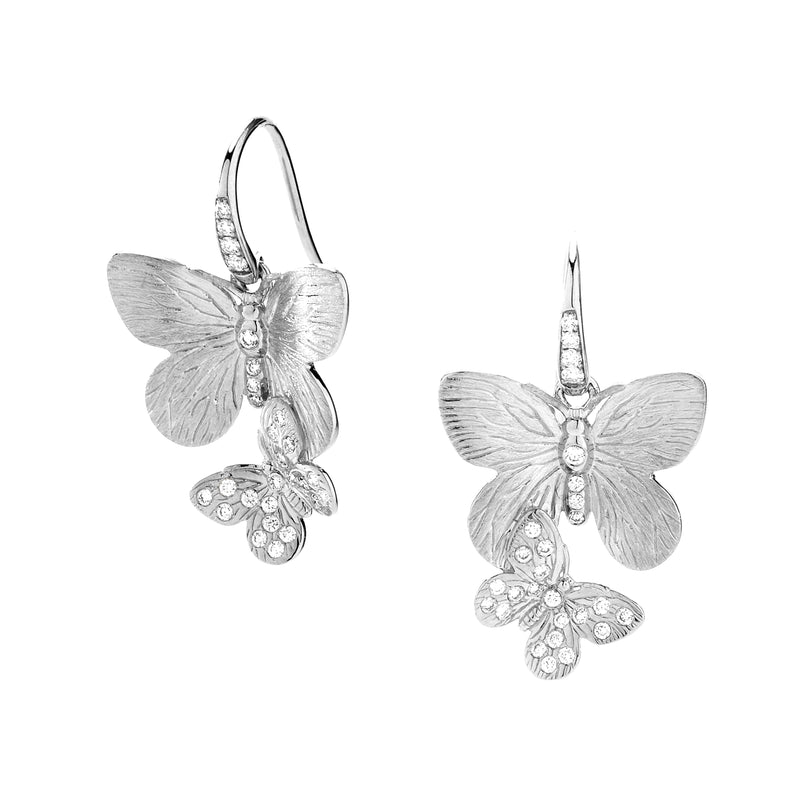 Buy Tiny Sterling Silver Butterfly Earrings Gold Ear Jacket Earrings Chain  Front Back Earrings Butterfly Stud Earring Cartilage Earring Piercing  Online in India - Etsy